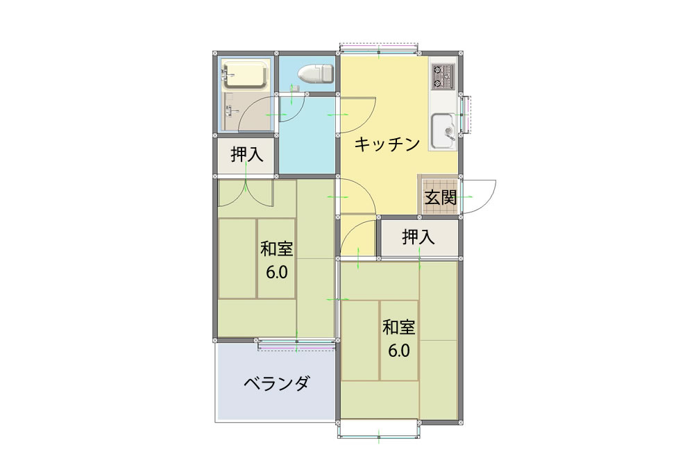 第1小枝ハイツ 間取図